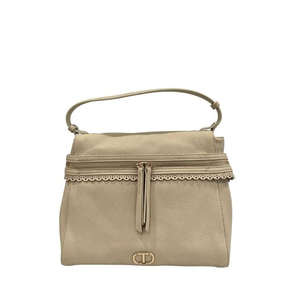 Twinset Beige PU Women Women's Handbag